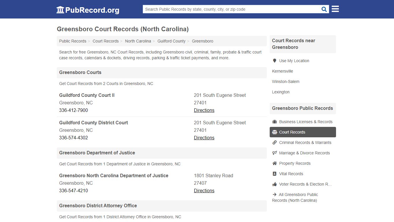 Free Greensboro Court Records (North Carolina Court Records)